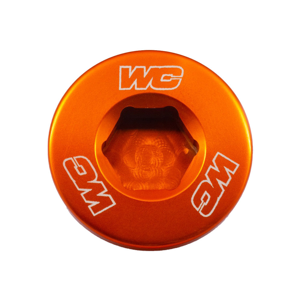 Works Connection ENGINE PLUG KTM/HQV/GAS SX-F/FC250-450 11-25, EXC-F/FE250-450 12-25, MC-F/EC-F250-450 21-25  Orange 
