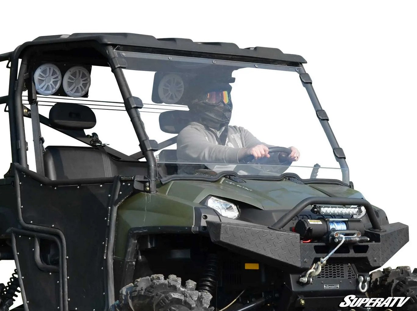 SuperATV Windscreen Polycarbonate Polaris Ranger Fullsize UTV, Windshield