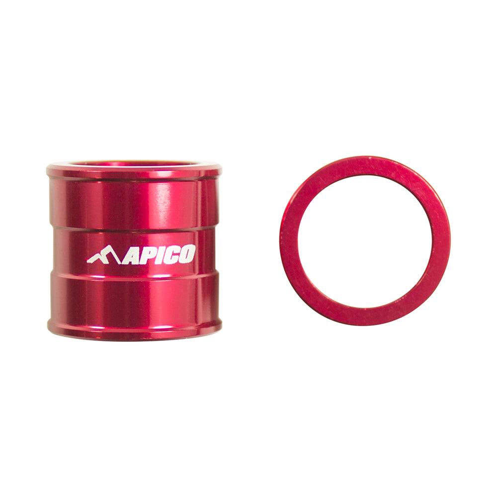 APICO FRONT WHEEL SPACER HONDA CR125/250 02-07, CRF250R/450R 02-25, CRF250RX/450RX 17-25  RED