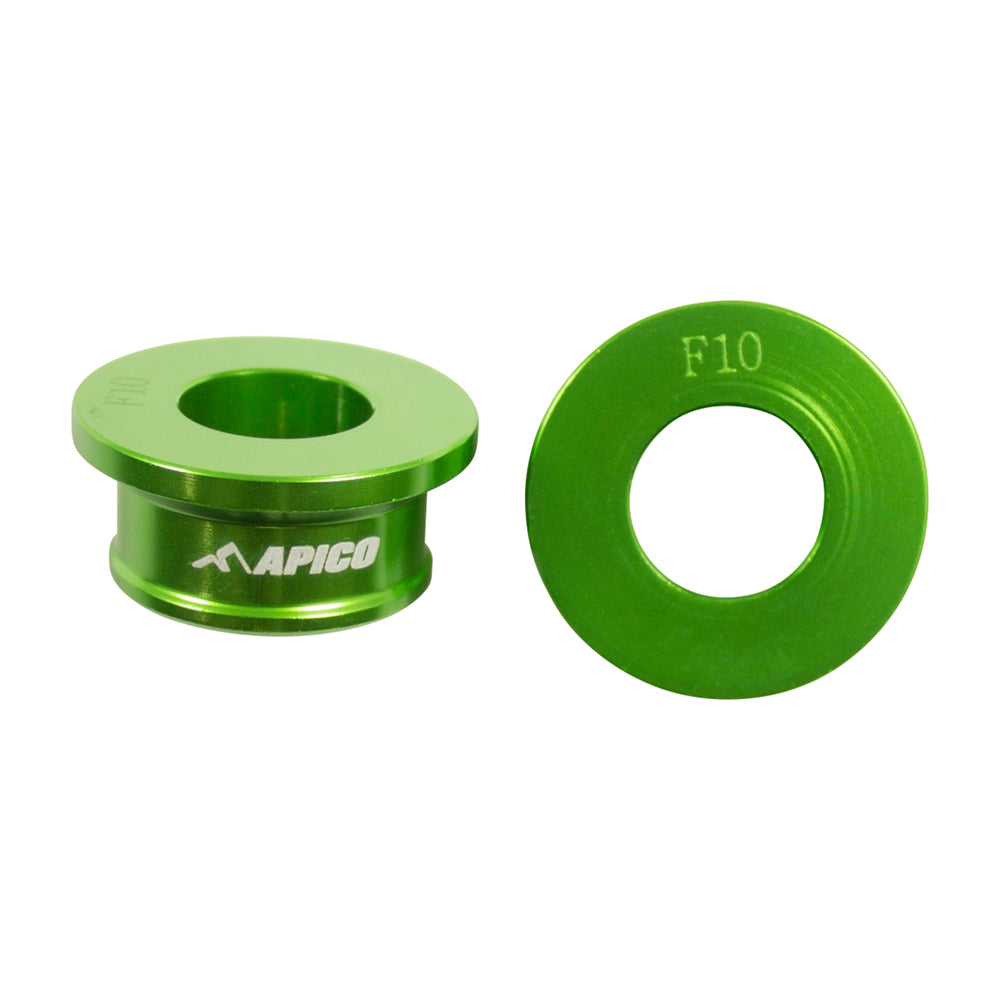 Apico Front Wheel Spacer Kawasaki KX85-112 01-25 Green