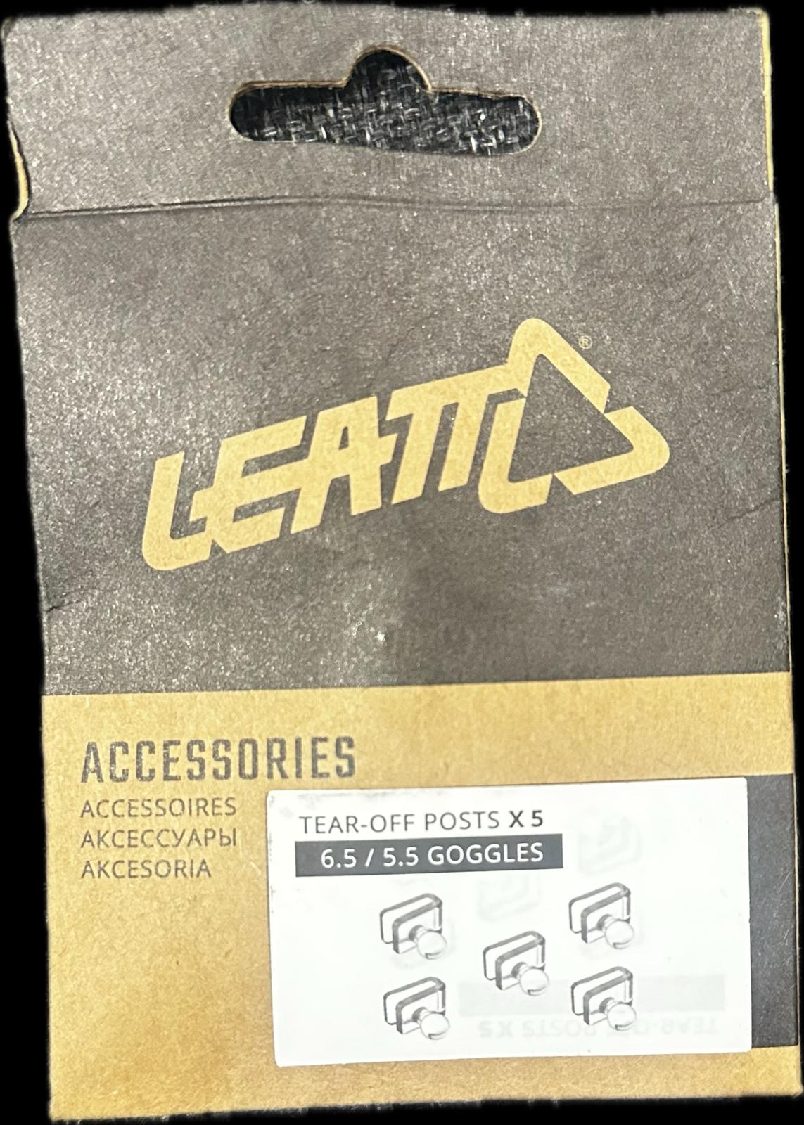 LEATT TEAR-OFF POST 5.5/6.5 OUTRIGGER 5-PACK  BLACK