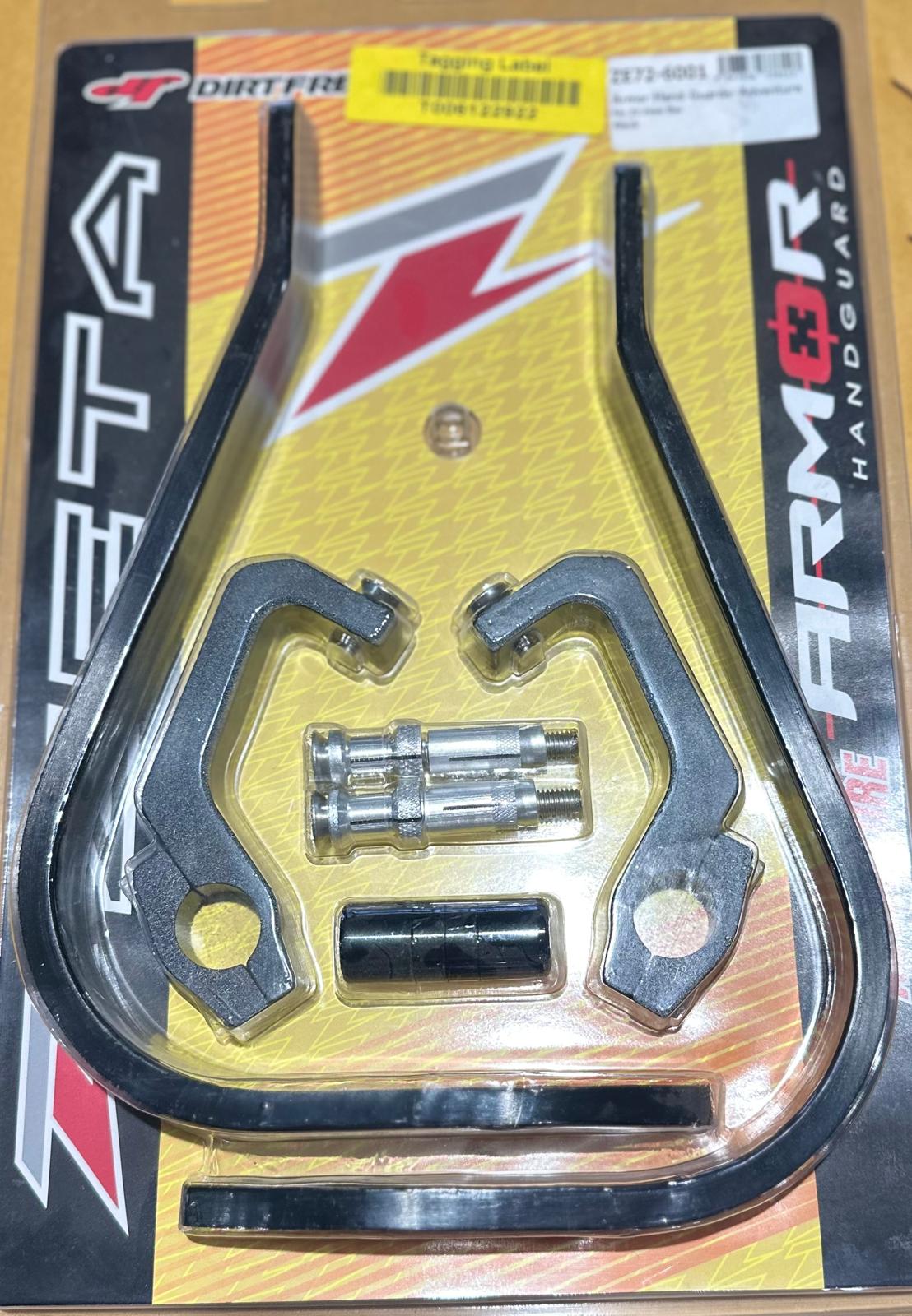 Zeta Armor Hand Guard Adventure Bike 22.2mm bars U Clamp Black