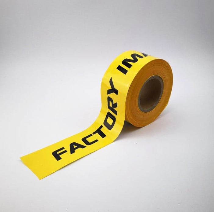 FIR TRACK MARKER TAPE YELLOW WHITE 200M 8cm X 200m X 80um
