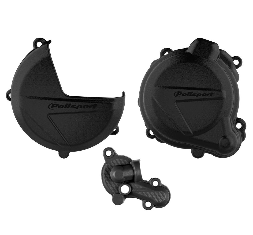 POLISPORT CLUTCH & IGNITION COVER PROTECTOR BETA 250RR-300RR 13-17, X-TRAINER 300 13-17 BLACK  BLACK