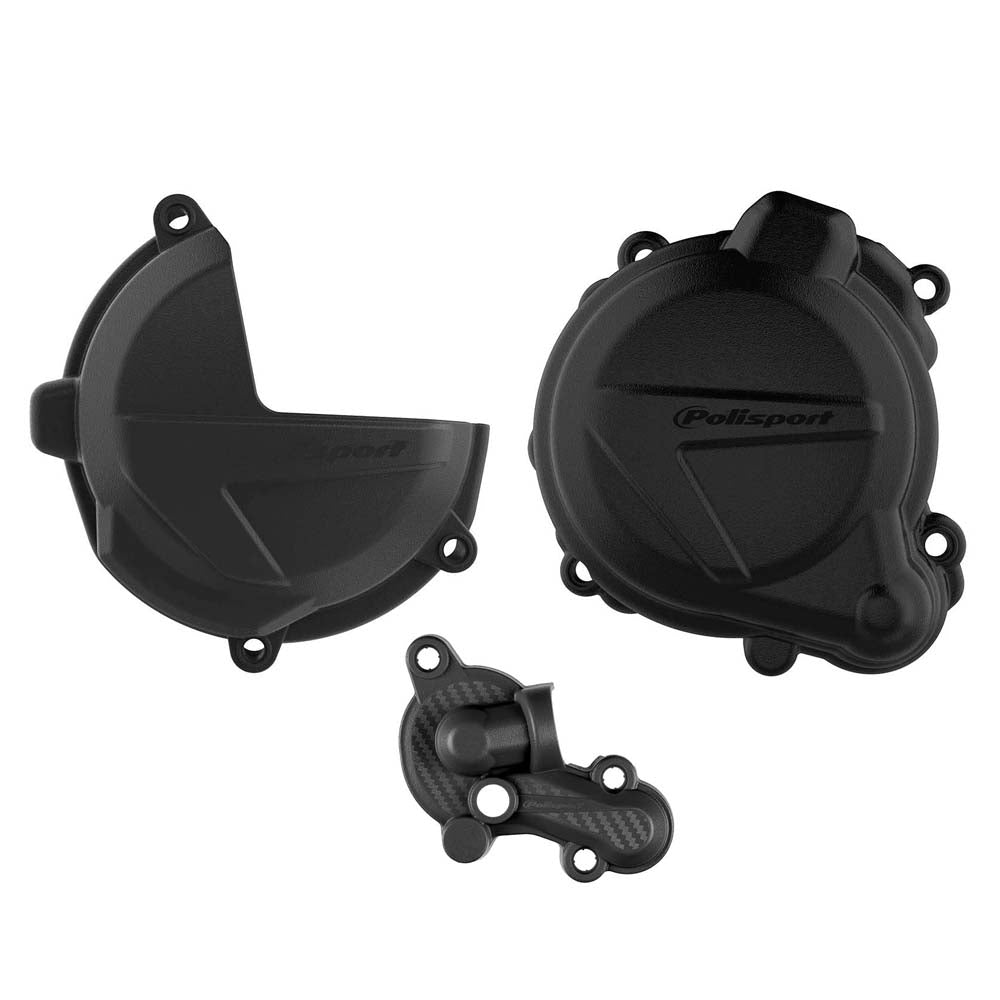 POLISPORT CLUTCH & IGNITION COVER PROTECTOR BETA 250RR-300RR 18-25, X-TRAINER 300 18-25 BLACK  BLACK