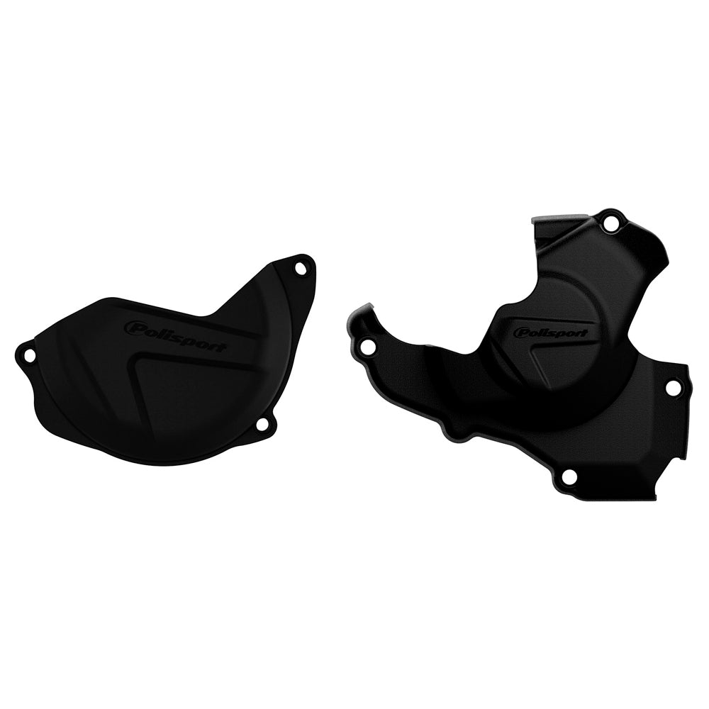 POLISPORT CLUTCH & IGNITION COVER PROTECTOR HONDA CRF450R 10-16 BLACK  BLACK