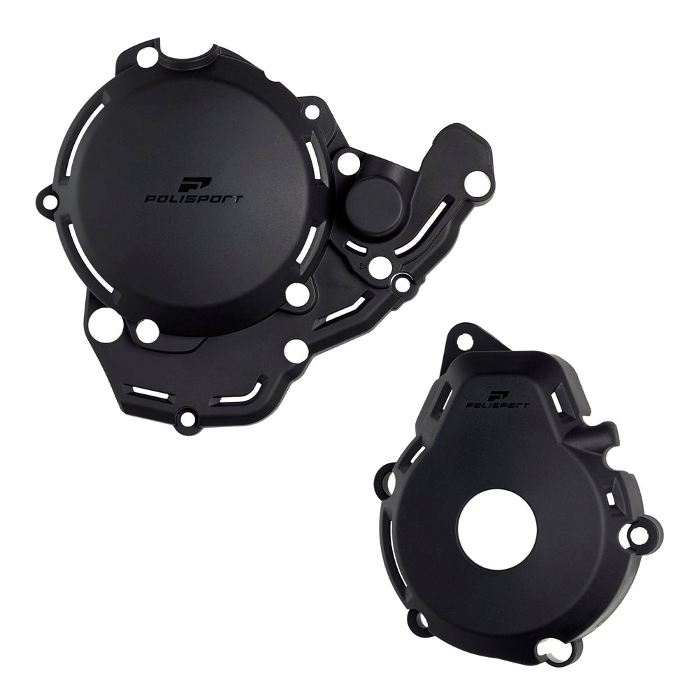 POLISPORT CLUTCH & IGNITION COVER PROTECTOR KTM EXC-F250-350 24-25  BLACK
