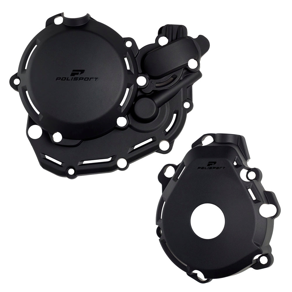 POLISPORT CLUTCH & IGNITION COVER PROTECTOR KTM EXC-F450-500 24-25  BLACK
