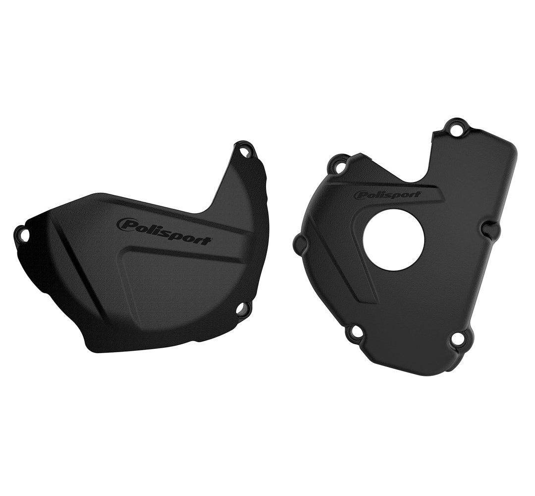 POLISPORT CLUTCH & IGNITION COVER PROTECTOR KAWASAKI KX250F 17-20 BLACK