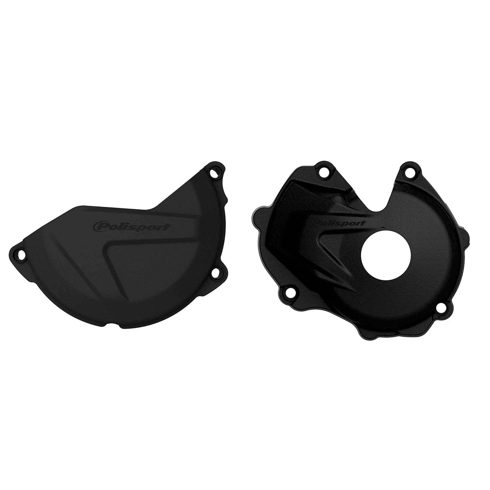 POLISPORT CLUTCH & IGNITION COVER PROTECTOR KAWASAKI KX450F 16-18 BLACK  BLACK
