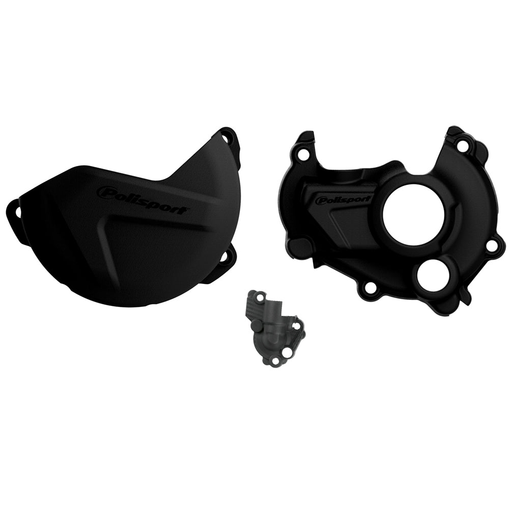 POLISPORT CLUTCH & IGNITION COVER PROTECTOR YAMAHA YZ250F 15-18  BLACK