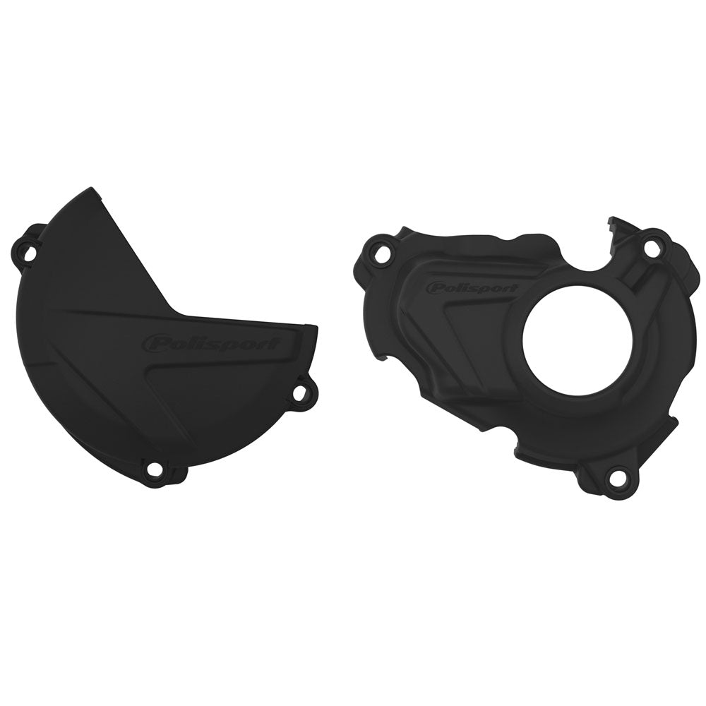 POLISPORT CLUTCH & IGNITION COVER PROTECTOR YAMAHA YZ250F 19-25, YZ250FX 19-25, WR250F 20-25 BLACK  BLACK
