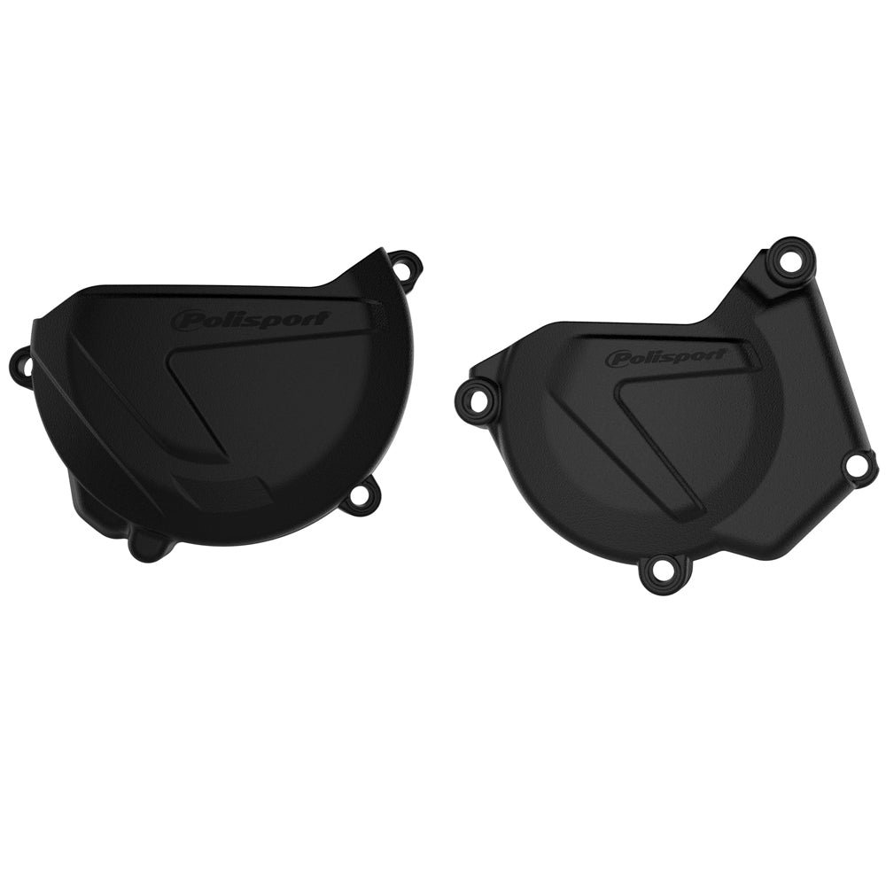 POLISPORT CLUTCH & IGNITION COVER PROTECTOR YAMAHA YZ450F 15-17  BLACK