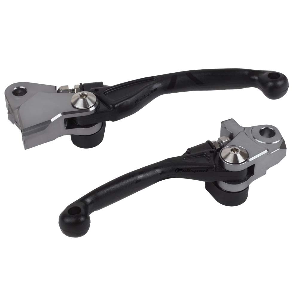 POLISPORT PIVOT LEVERS HUSKY TC/FC125-450 2018, TE/FE/TX/FX125-501 18-21 (MAGURA) BLACK (R)  BLACK