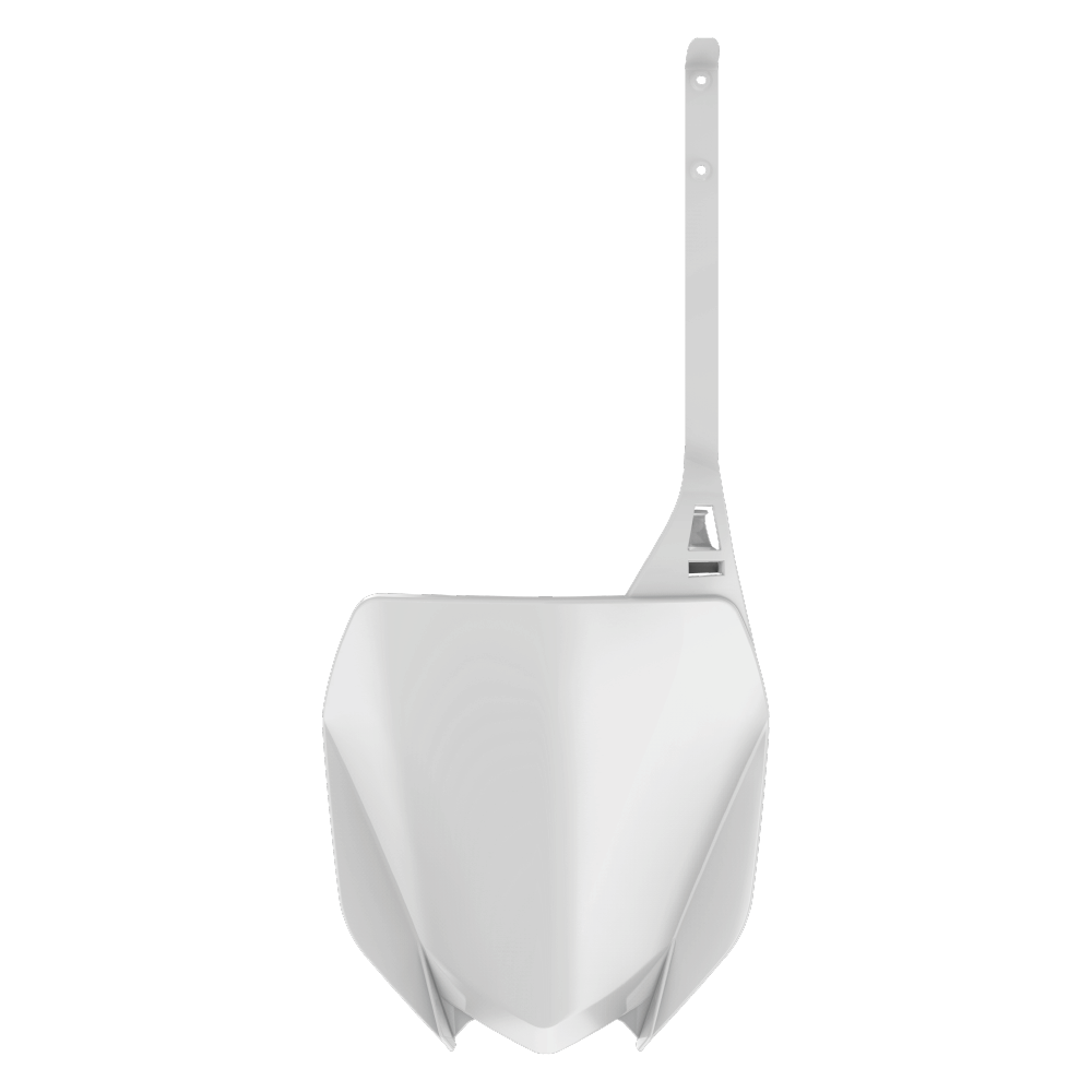 POLISPORT FRONT NUMBER PLATE YAMAHA YZ125-250 21-24, YZ250F 19-23, YZ450F 18-22, YZ250FX 20-24, YZ450FX 19-23  WHITE