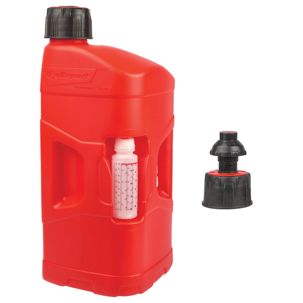 POLISPORT PRO-OCTANE FUEL CAN + QUICK FILL CAP 20L (250ML OIL MIXER)  RED