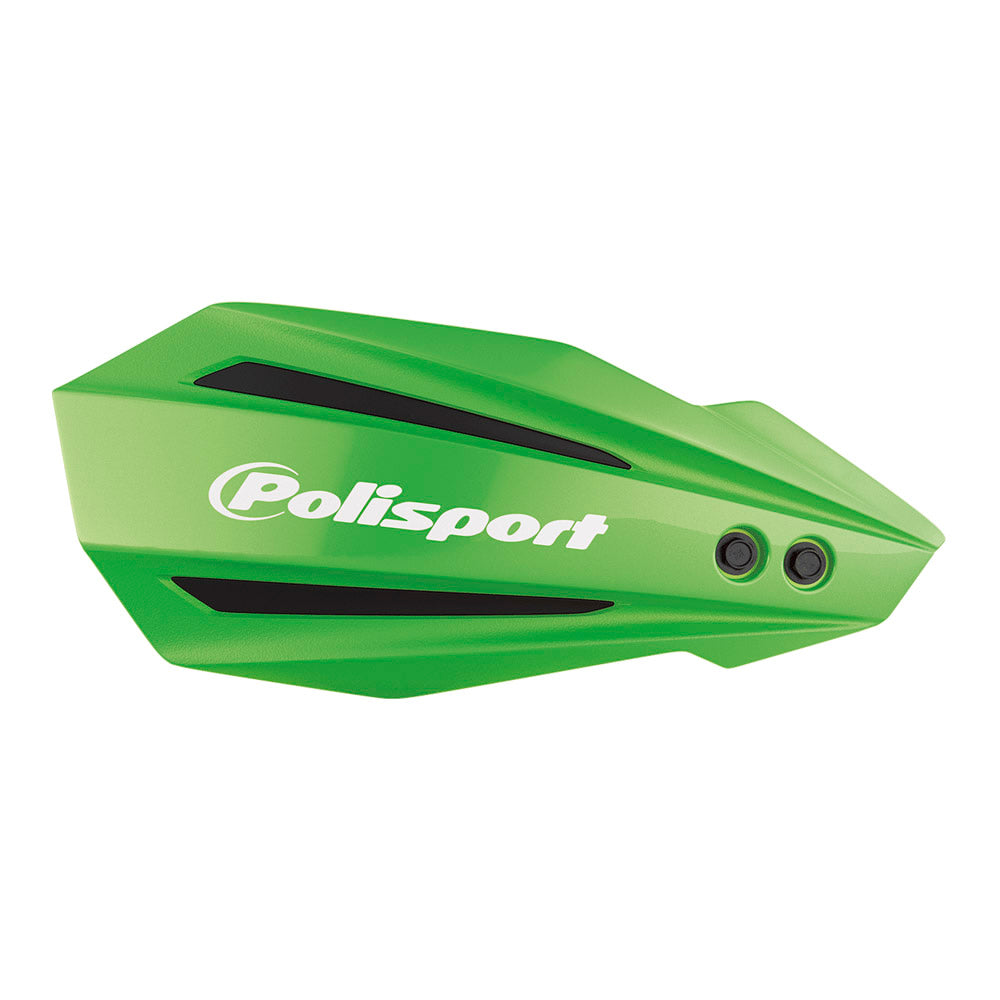 POLISPORT HAND GUARD BULLIT INC BAR & LEVER MOUNT KAWASAKI KX250F 20-25, KX450F 19-23  GREEN
