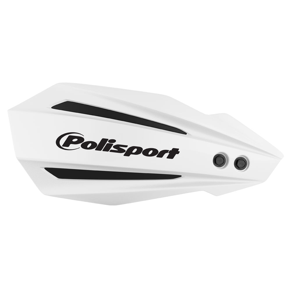 POLISPORT HAND GUARD BULLIT INC BAR & LEVER MOUNT GAS/HQV MC/MC-F 24-25,  EC/EC-F 21-25, TE/FE 22-24  WHITE/BLACK  WHITE/BLACK