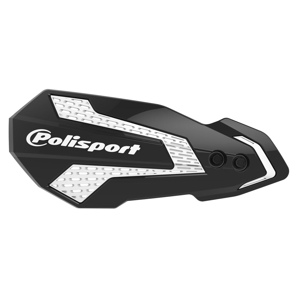 POLISPORT HAND GUARD MX FLOW INC BAR & LEVER MOUNT KAWASAKI KX250F 20-25, KX450F 19-23  BLACK