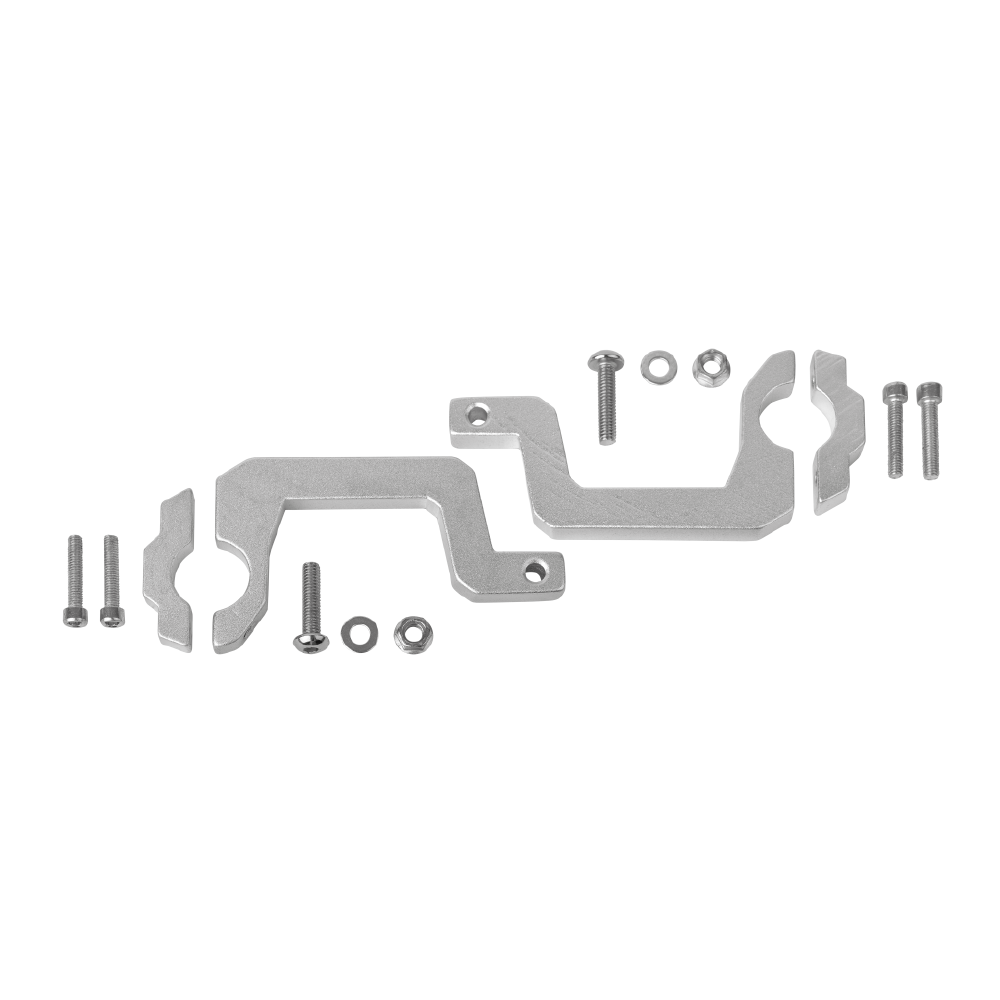 POLISPORT HAND GUARD MOUNTING KIT ROCK UNIVERSAL ALUMINIUM NEW  SILVER