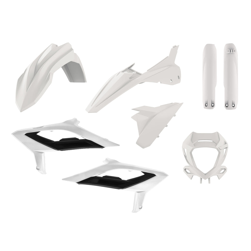 POLISPORT BOX KIT INC FORK GUARDS BETA 125-480RR 2T+4T 23-24  WHITE