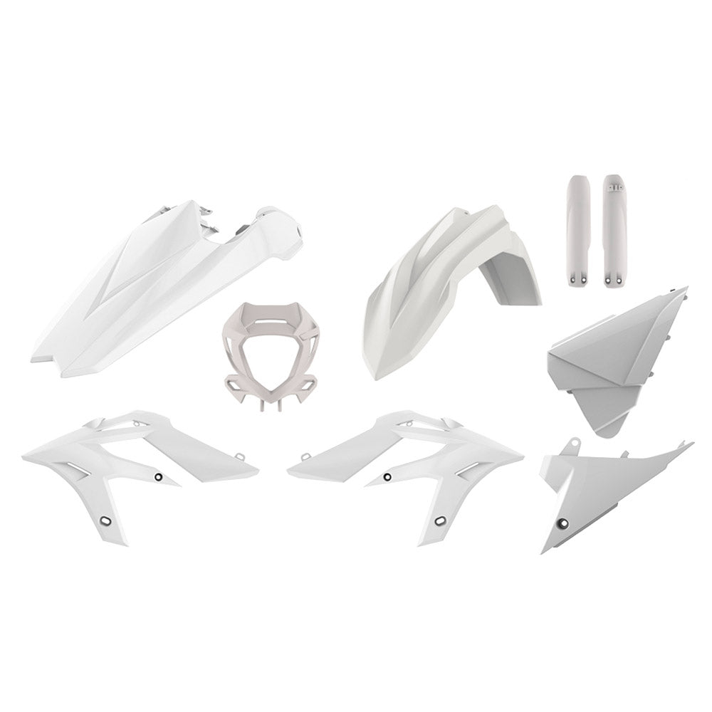 POLISPORT BOX KIT INC FORK GUARDS BETA 250-300 X-TRAINER 20-22  WHITE