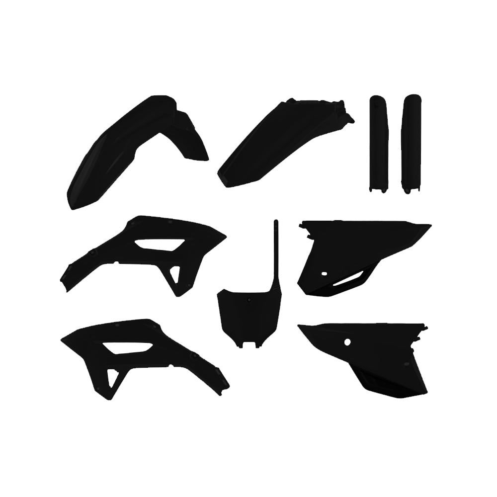 POLISPORT BOX KIT INC FORK GUARDS HONDA CRF250RX 22-24, CRF450RX 21-24  BLACK