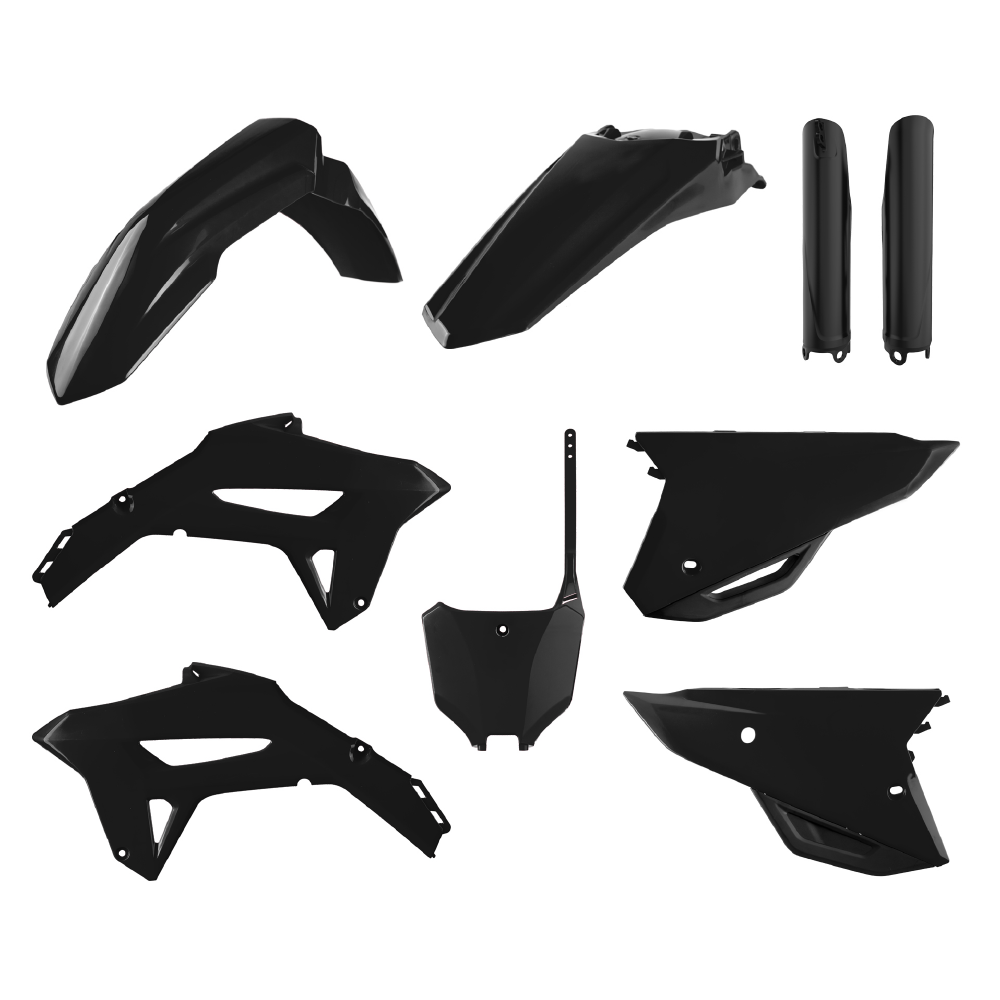 POLISPORT BOX KIT INC FORK GUARDS HONDA CRF250R 22-24, CRF450R 21-24  BLACK