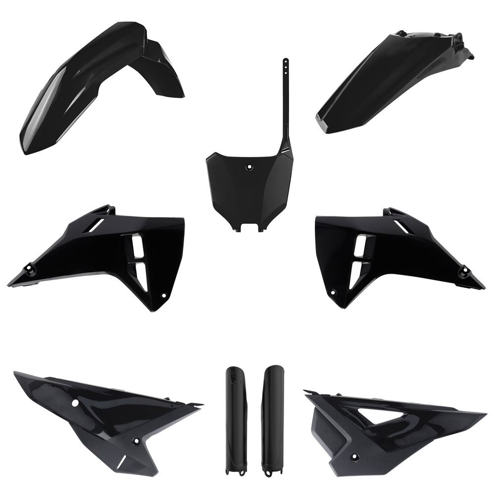 POLISPORT BOX KIT INC FORK GUARDS HONDA CRF250R 2025, CRF450R 2025  BLACK