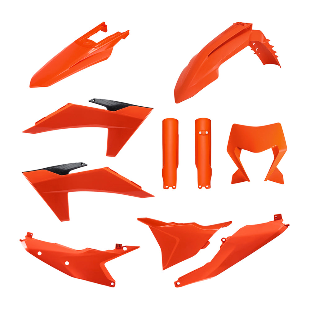 Polisport BOX KIT ENDURO INC FORK GUARDS & HEADLIGHT MASK KTM EXC/EXC-F 24-25  Orange 
