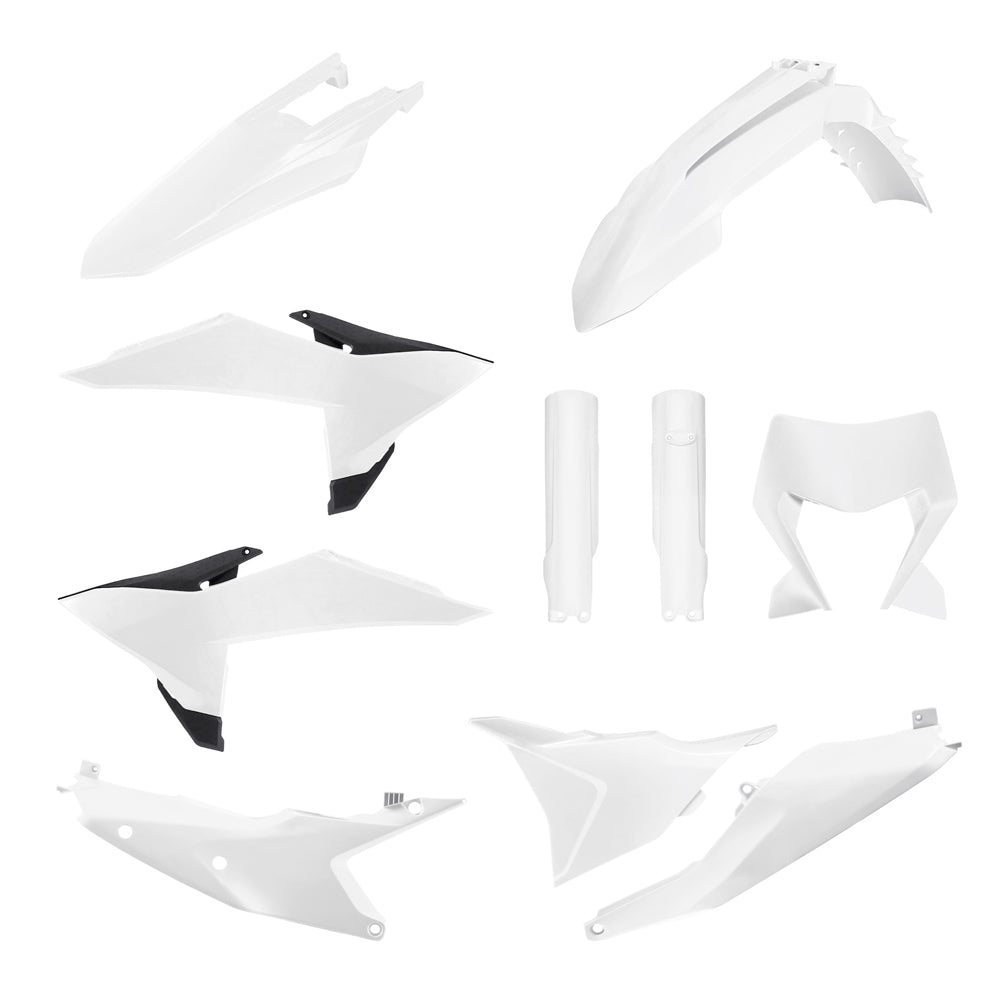 Polisport Box Kit Enduro Inc Fork Guards & Headlight Mask Ktm Exc/Exc-F 2026 White