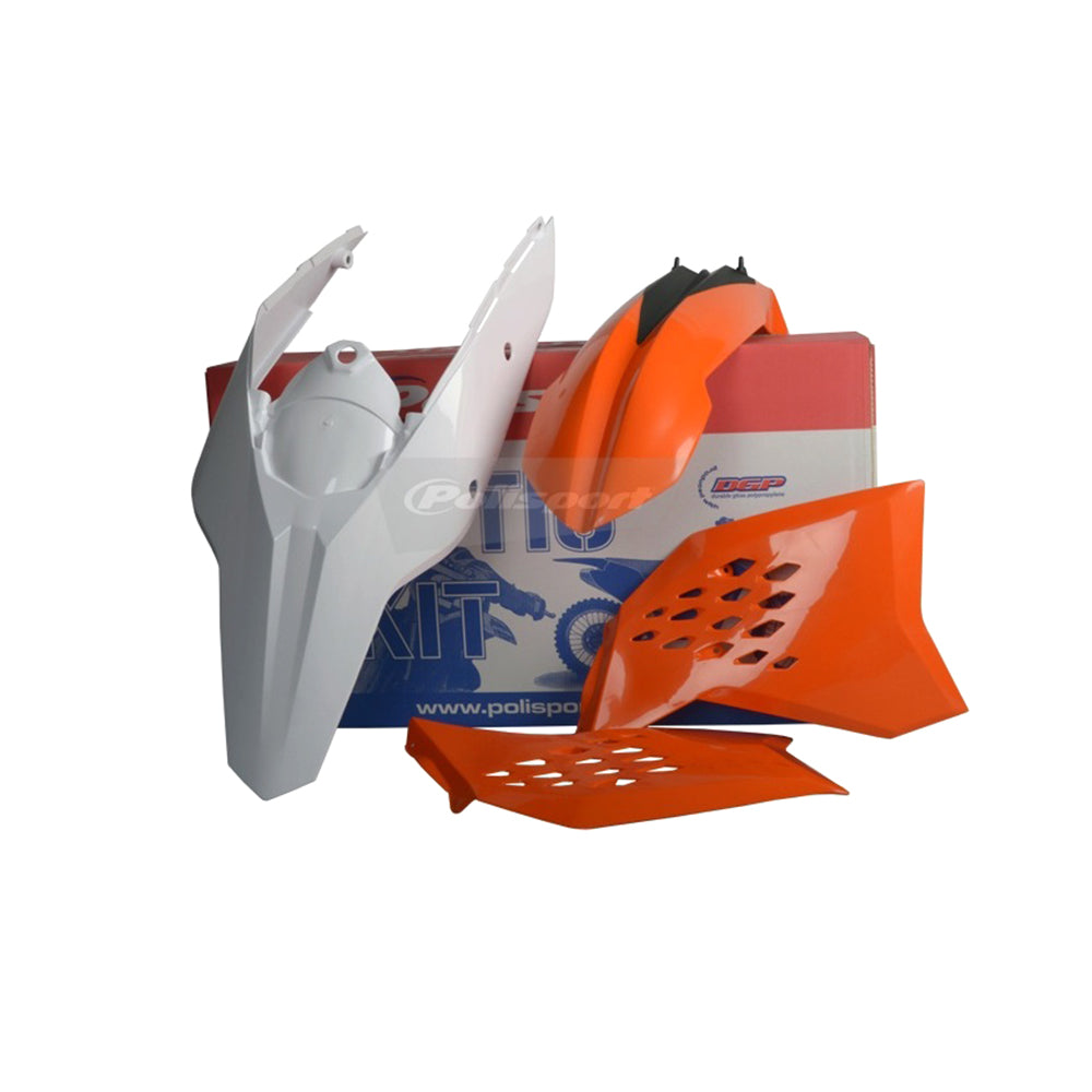 POLISPORT BOX KIT ENDURO WITH HEADLIGHT MASK KTM EXC 08-11  ORANGE