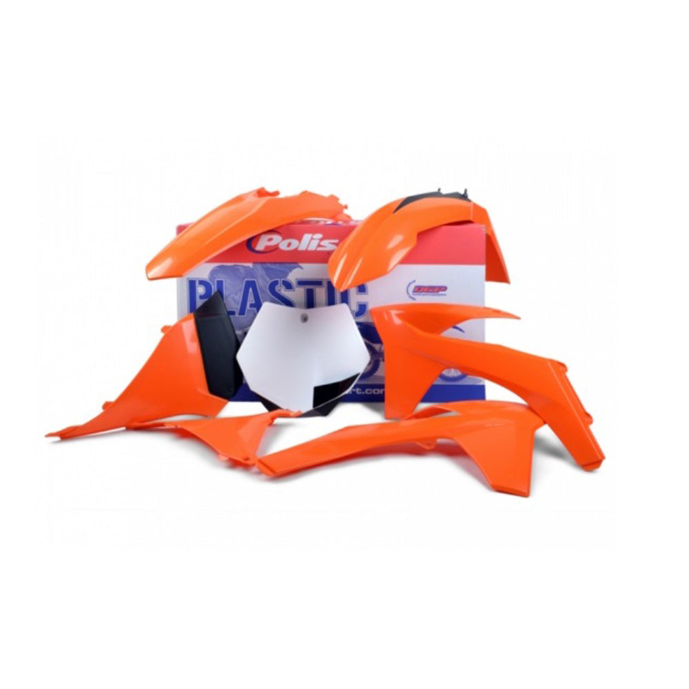 POLISPORT BOX KIT ENDURO STANDARD KTM EXC/EXC-F 12-13, SX 2011 ORANGE/WHITE OEM 12-13  ORANGE