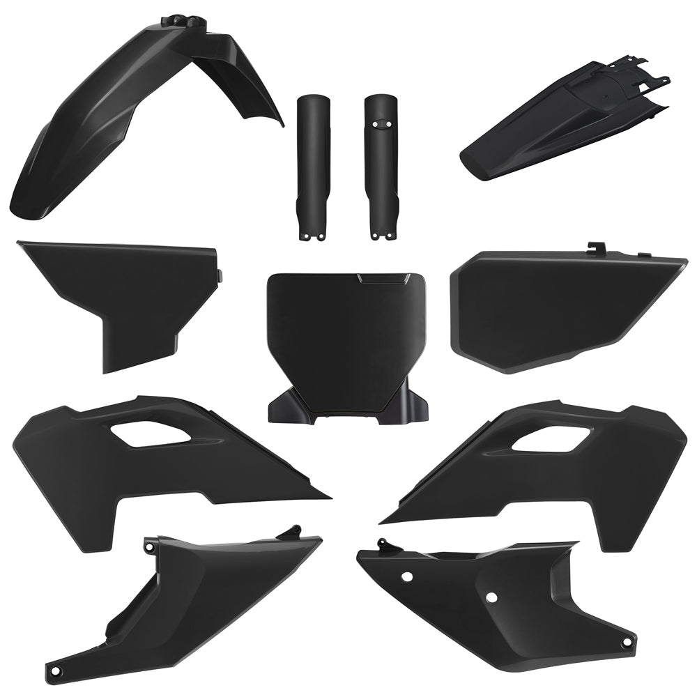 POLISPORT BOX KIT INC FORK GUARDS HUSQVARNA TC/FC 23-24  BLACK