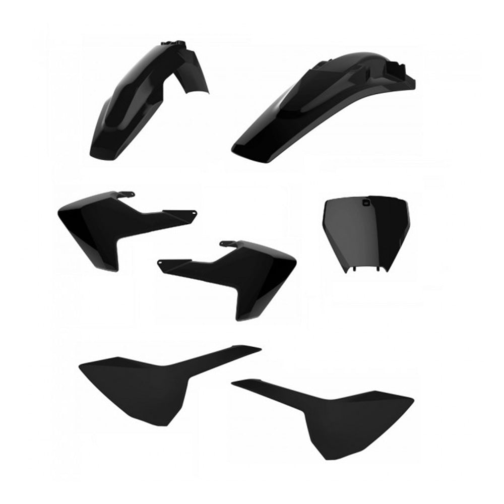 POLISPORT BOX KIT HUSQVARNA TC125 16-18, TC250 17-18, FC250-450 16-18 BLACK  BLACK