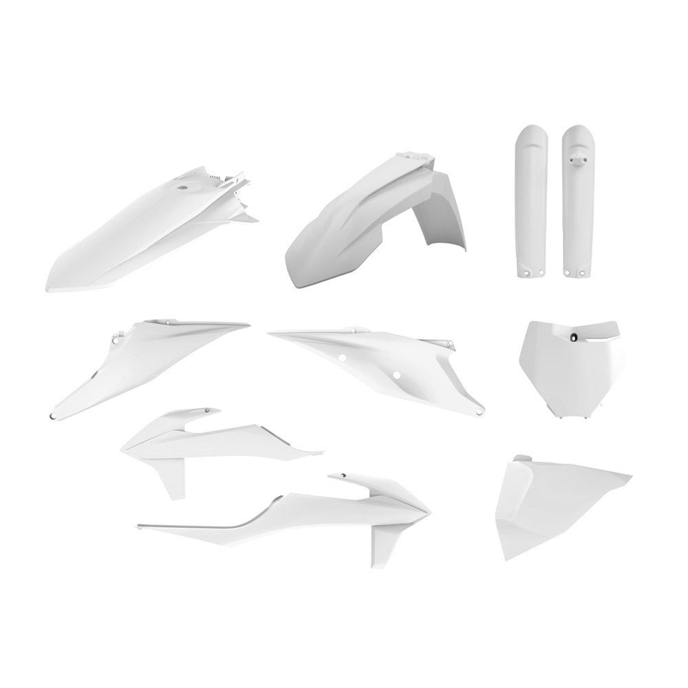 POLISPORT BOX KIT INC FORK GUARDS KTM SX/SX-F/XC/XC-F 19-22  WHITE
