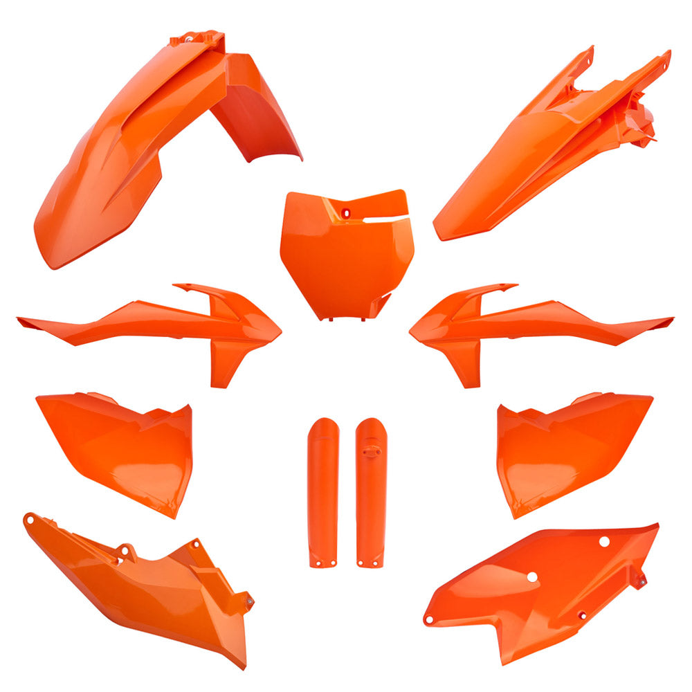 POLISPORT BOX KIT INC FORK GUARDS KTM SX/SX-F/XC/XC-F 16-18, SX250 17-18  ORANGE