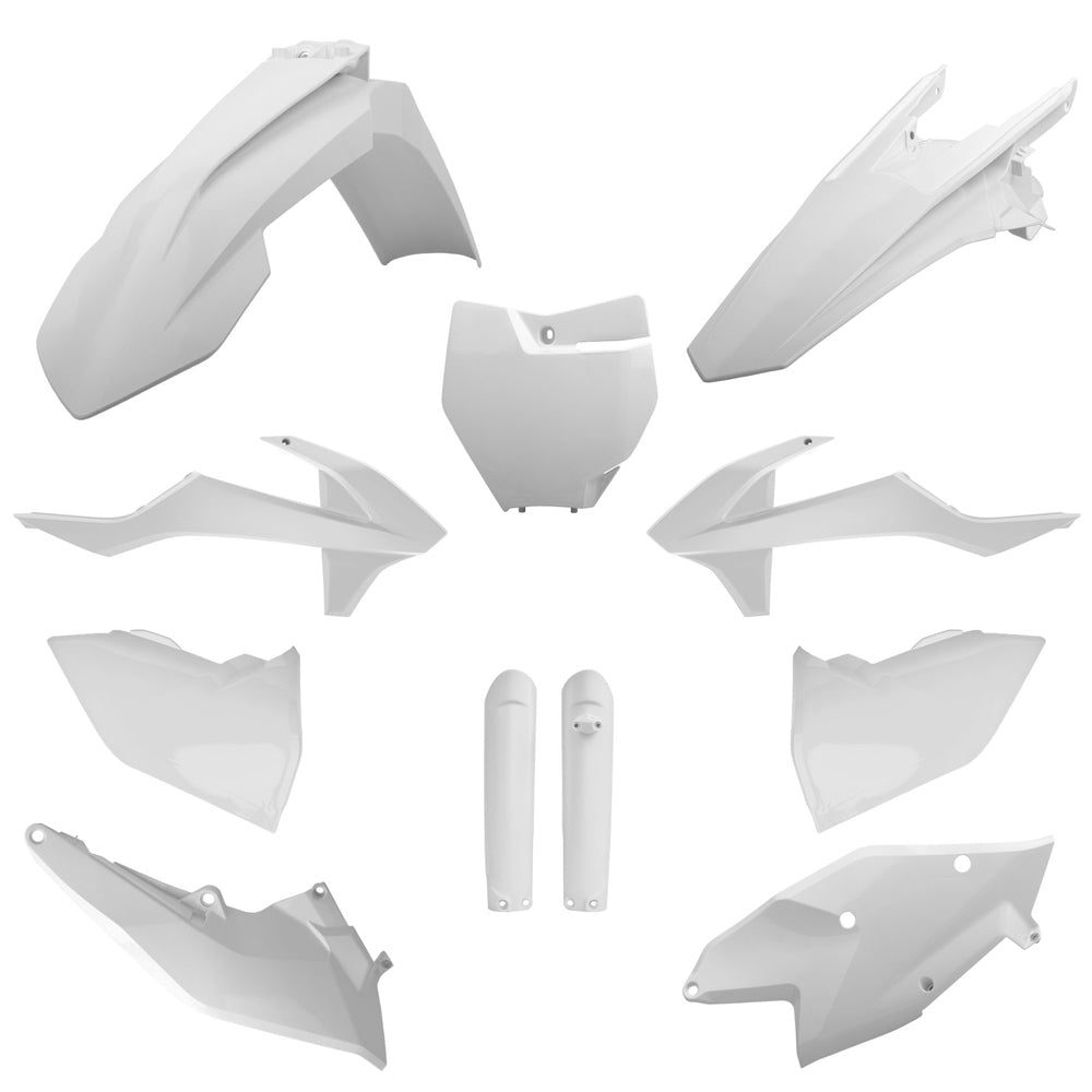 POLISPORT BOX KIT INC FORK GUARDS KTM SX/SX-F/XC/XC-F 16-18, SX250 17-18  WHITE