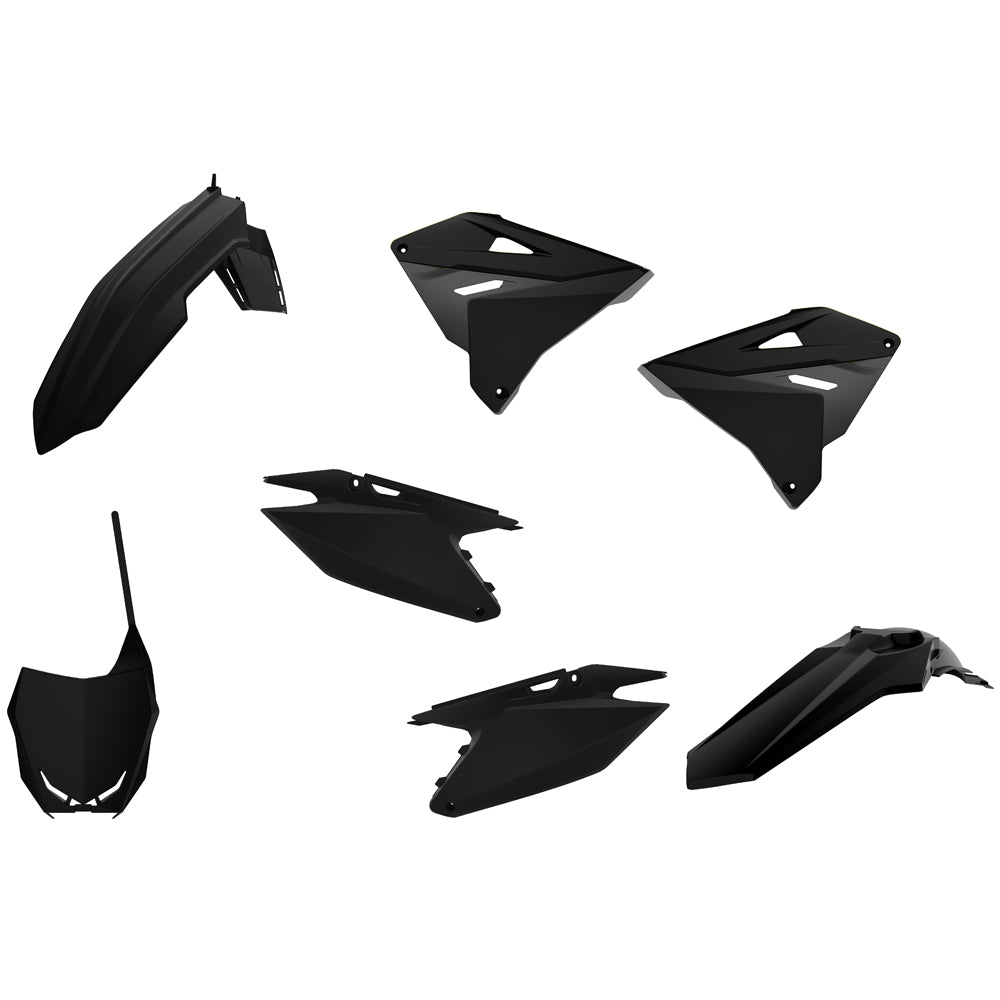 POLISPORT BOX KIT SUZUKI RESTYLE RM125-250 01-08 RESTYLING TO RM-Z 2022 STYLE  BLACK
