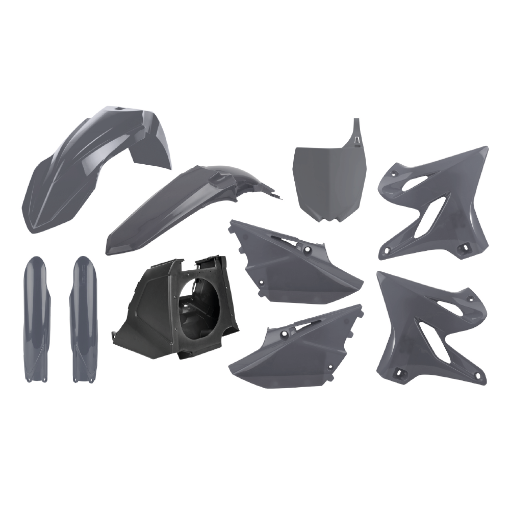 POLISPORT BOX KIT YAMAHA YZ125/250 02-21, RESTYLE KIT 2 (15-21)  GREY