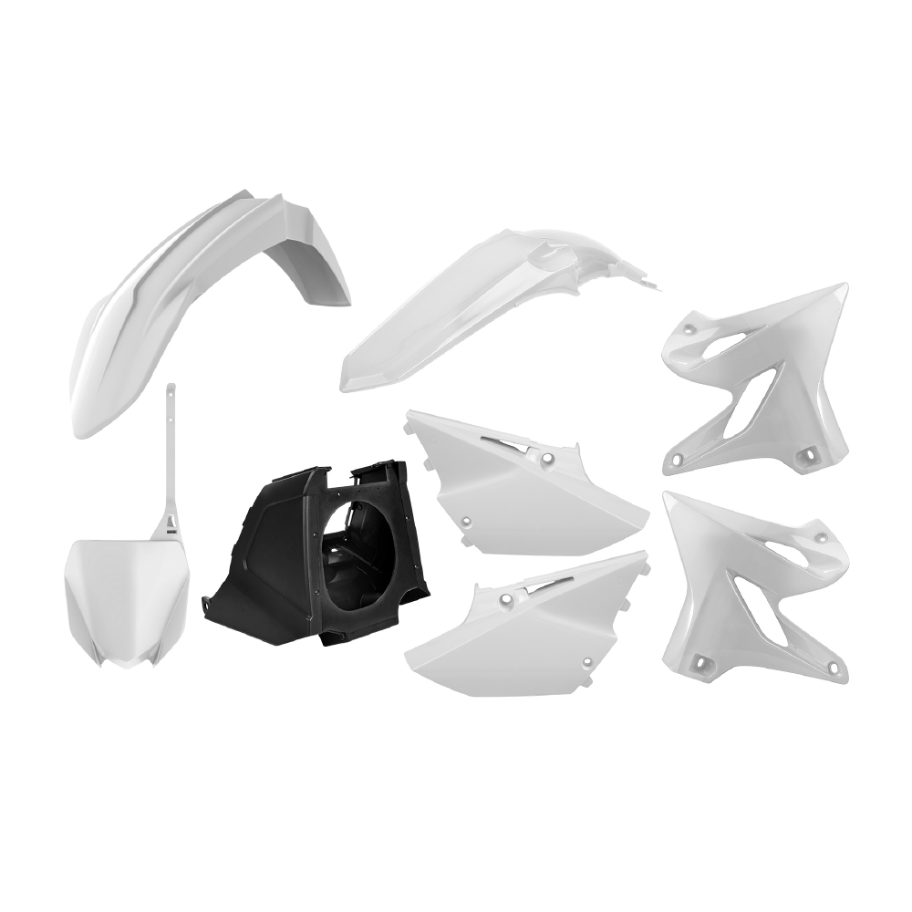 POLISPORT BOX KIT YAMAHA YZ125/250 02-21, RESTYLE KIT 2 (15-21)  WHITE