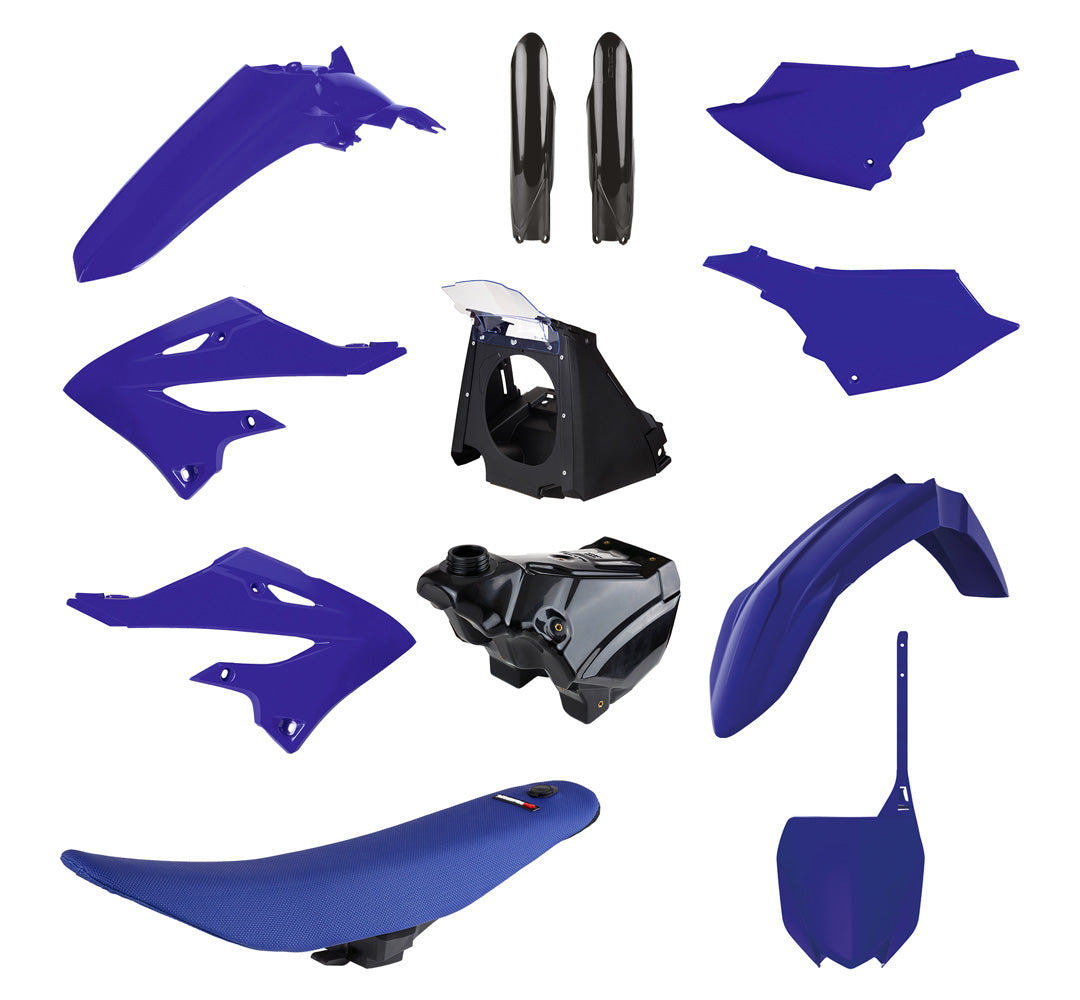 POLISPORT BOX KIT YAMAHA YZ125/250 02-21, RESTYLE KIT 3 INC TANK & SEAT (22-25)  OEM