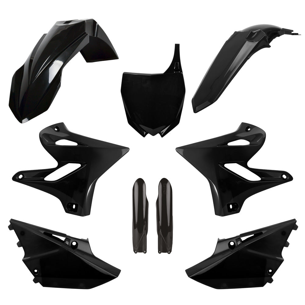 POLISPORT BOX KIT INC FORK GUARDS YAMAHA YZ125/250 15-21  BLACK