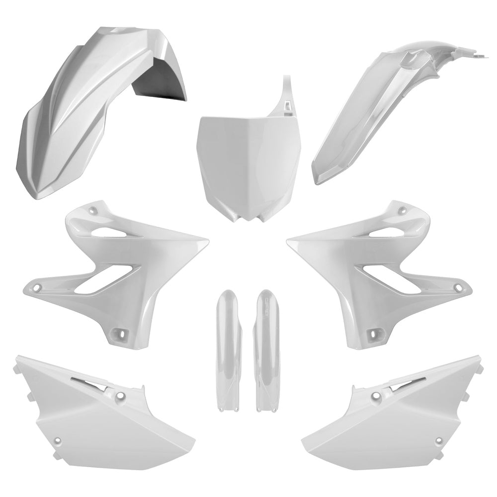 POLISPORT BOX KIT INC FORK GUARDS YAMAHA YZ125/250 15-21  WHITE
