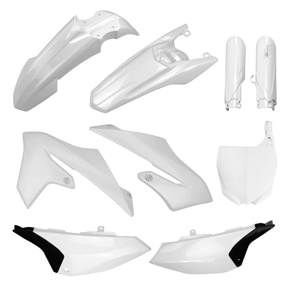 POLISPORT BOX KIT INC FORK GUARDS YAMAHA YZ65 19-25  WHITE