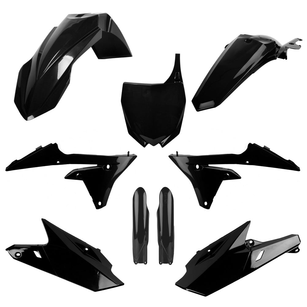 POLISPORT BOX KIT INC FORK GUARDS YAMAHA YZ250F 14-18, YZ450F 14-17  BLACK