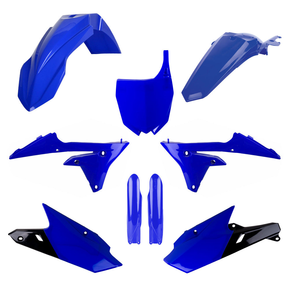 POLISPORT BOX KIT INC FORK GUARDS YAMAHA YZ250F 14-18, YZ450F 14-17  BLUE