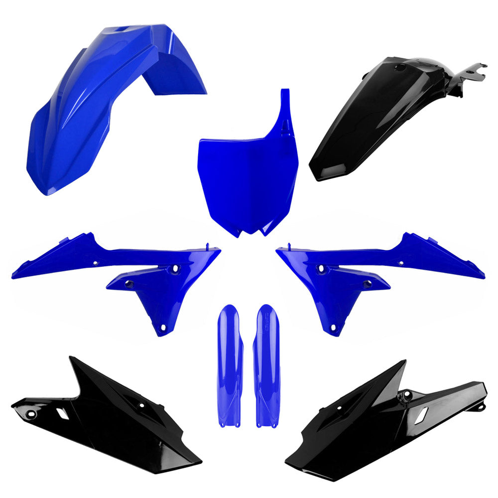 POLISPORT BOX KIT INC FORK GUARDS YAMAHA YZ250F 14-18, YZ450F 14-17  BLUE/BLACK