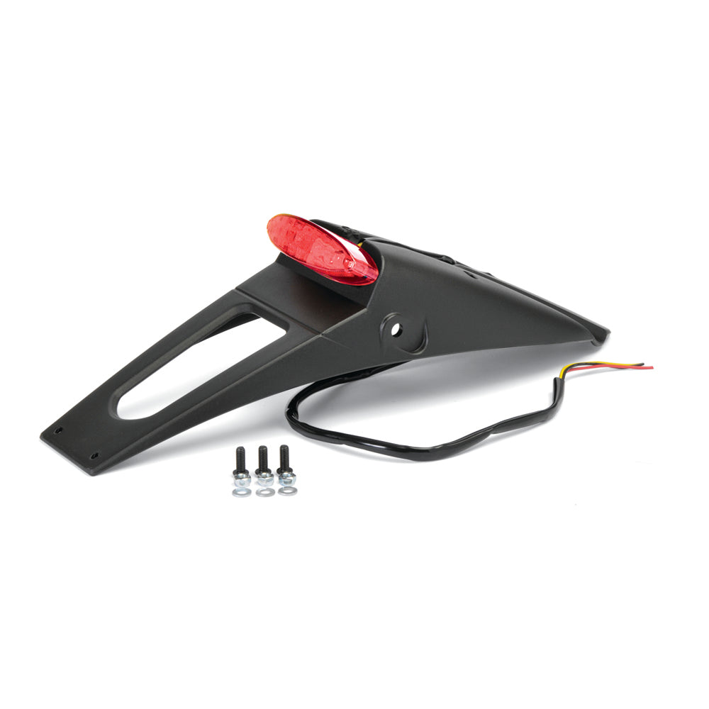 POLISPORT REAR FENDER EXTENSION WITH LED LIGHT  BLACK