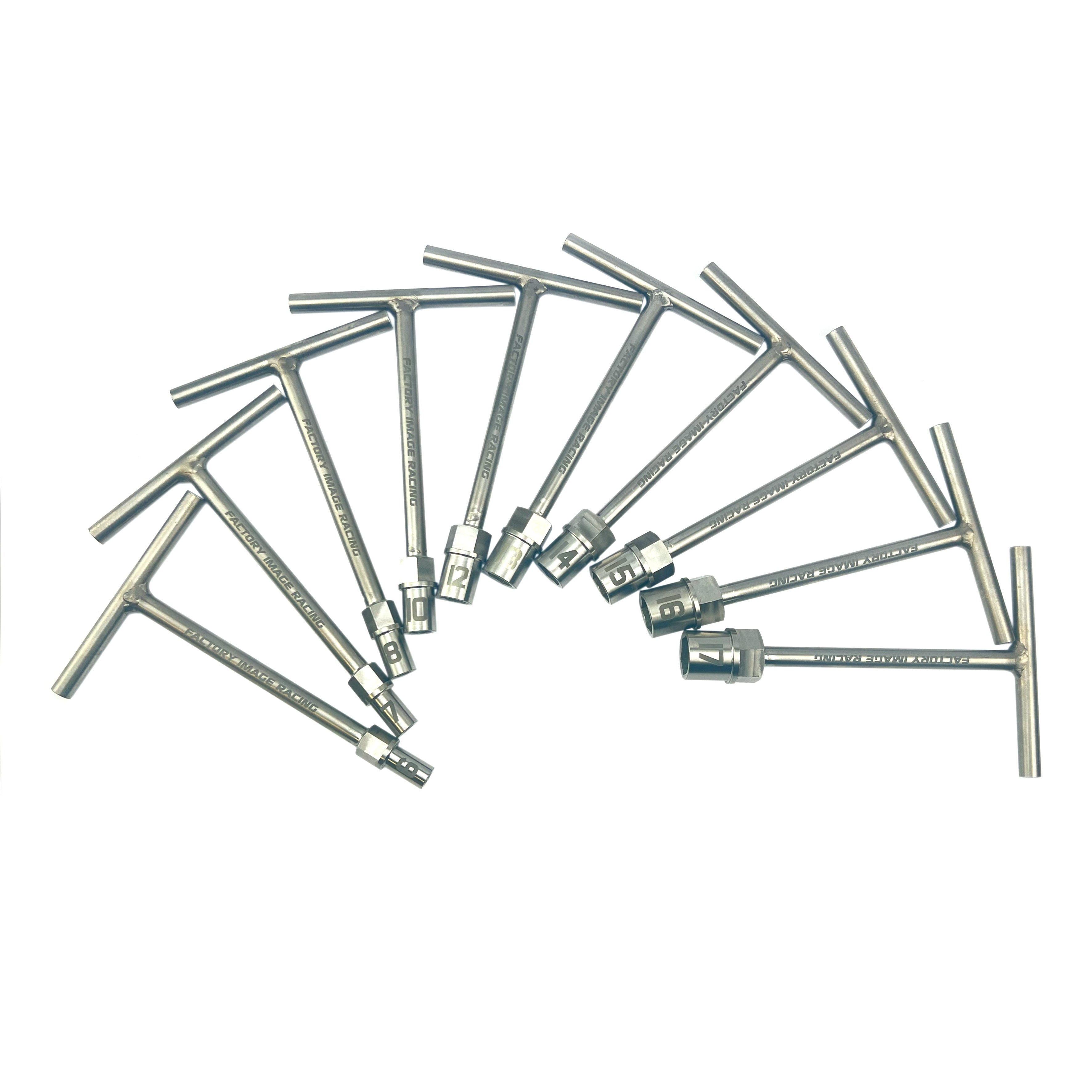 FIR  Titanium Grade 5 Titanium T-bar Set Of 10 Raw Finish